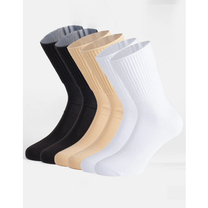 4 Pairs Womens Crew Socks Thin Soft Dress Socks Breathable Casual socks for Women White Black Orange Beige S/M