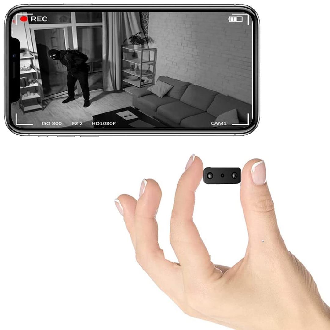 HCTOBFF Mini WiFi Hidden Spy Camera, Smallest Cameras HD1080P for Home Security,Surveillance Small Nanny Cam with Phone App, Motion Detection and Night Vision