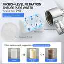 YYKBZ 1440 Rotating Sink Water Filter Faucet Extender Aerator, 2 Mode Swivel For Bathroom/Kitchen Skin Face Eye Wash, Brass Long Arm Extension For Toddlers, Multiple Adapters With 9pcs Filters