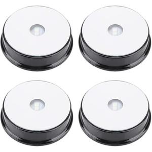4 Pcs LED Crystal LED Display Base, Seven Color LED Light Base Stand Art Figurine Decoration Light Stand Base Round Show Stand Display 9 (01)