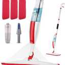 Spray Mops for Floor Cleaning Floor Mop with a Refillable Spray Bottle and 3 Washable Microfiber Pads Home or Commercial Use Dry Wet Flat Mop for Hardwood Laminate Wood (Purple)