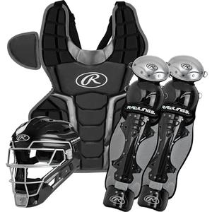 Rawlings | RENEGADE 2.0 Catcher's Set | Baseball | NOCSAE Certified | Adult 15+ | Black/ Silver