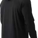 Fioboc Mens Hoodies Pullover Long Sleeve Gym Casual Fashion Sweatshirts Workout Quick Dry Lightweight Hooded Shirt (X-Large, Classic-fit-black)