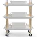 5-Pack Commercial Bus Tubs Box/Tote Box, White Plastic Storage Bin with Handles/Wash Basin Tub (8 Liter), White