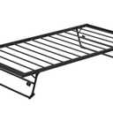 THINK 30 Twin Size Metal Daybed with Adjustable Trundle, Pop Up Trundle (Black)