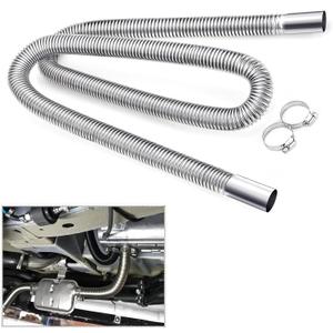 COLOR TREE 78.7inch Universal Stainless Steel Exhaust Pipe 1inch ID Parking Air Heater Tank Diesel Gas Vent Hose Length for Car Truck