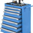 IDEALHOUSE Rolling Tool Chest, 7-Drawer Tool Chest with Drawers Modular,Mobile Heavy Duty Tool Box with Lock,Drawer Liners & Link Buckle, Steel Toolbox for Garage, Workshop, Warehouse, Blue