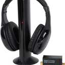 Wireless Headphones for TV Watching, FM Radio & Monitor, Wired Headset with Digital Decorder, Over-Ear Headset for Adult and Senior, Compatible Computer TV