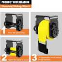 4 Pack Sliding Winch for Flatbed Trailer Compatible with 4 inch Flatbed Winch Straps 30 Ft, Flatbed Equipment Accessories for Tie Down System