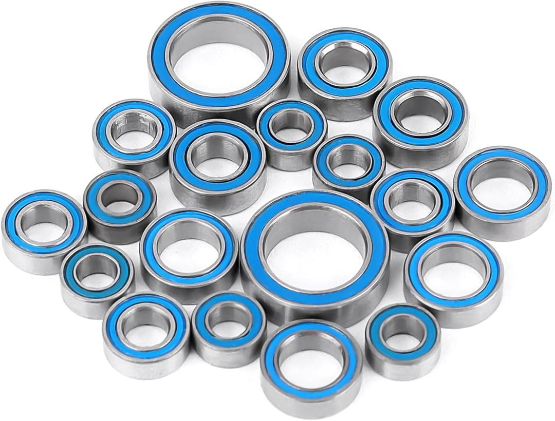 HobbyPark Ball Bearing Kit Rubber Sealed 2RS for TRX4M TRX4MT Upgrades Parts Compatible with High Trail K10 F150 Defender Bronco 1/18 RC Crawler & Monster Truck, 22Pcs