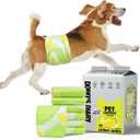 Dono Dog Diapers Male 60ct, Disposable Non-Slip Male Dog Wraps, Super Absorbent Puppy Diapers with Rapid-Dry Technology, Wetness Indicator, Leak-Proof Doggie Pampers (Medium (18-25inch))
