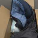 EHEYCIGA Orthopedic Dog Bed for Medium Dog, 35x22x6.5 Inch Memory Foam Dog Couch Bed with Sides, Waterproof Liner & Washable Removable Cover, Bolster Pet Sofa, Navy