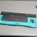 Logitech MK345 Wireless Keyboard and Mouse Combo with Palm Rest, 2.4 GHz USB Receiver, Compatible with PC, Laptop, Black