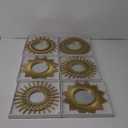 Namalu 6 Pcs Sunburst Mirror for Wall Decor, Small Circle Sun Decorative Mirror Hanging for Art Entryway Home Decor Bathroom Bedroom Living Room, (Classic,Gold)