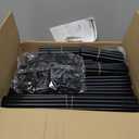 Shoe Rack with Covers - 10 Tiers Tall Shoe Rack Organizer Large Capacity Shoe Shelf Storage 40 Pairs Space Saving Vertical Shoe Storage Organizer for Closet, Entryway, Dorm, Bedroom (Black)