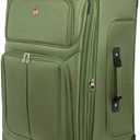 SWISSGEAR Sion Softside Expandable Spinner Luggage Durable Lightweight Travel Suitcase, Evergreen, Checked-Large 29-Inch