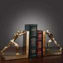 Home Decorative Man Bookshelf Bookends,Art Bookend, Book Ends,Bookend Supports, Book Stoppers, Set of 2