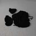 Water-resistant Stretchable Separate Office Chair Seat Cushion Covers with Armrest Covers Universal Spandex Computer Chair Slipcover - Removable Washable Cushion Protectors for Dogs, Cats (Black)