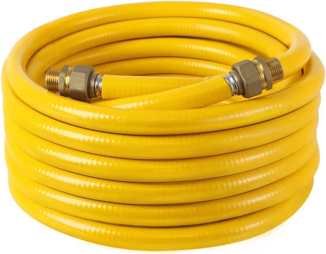 3/4" Tubing Pipe KIT 70ft, Corrugated Stainless Steel Tubing with 2 Male Fittings (70)