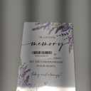 In Loving Memory Wedding Sign, Lavender Memorial Table Sign, Bridal Shower Decorations, Engagement Party Decor, Purple Floral Wooden Signs with Stand for Wedding Reception And Bridal Party Decor - 42