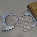 4" U-shaped Exhaust Pipe Clamp Mild Steel Muffler Exhaust Clamps with Anti-Rust Coat Pack of 2