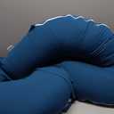 INSEN Reading Pillow, Back Pillow for Sitting in Bed for Reading, Nurse & Relax, Reading Pillow for Adults, Moms & Kids, Sit Up Pillow for Bed, Blue (Basic)