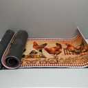 Bencailor 2 Pcs Christmas Kitchen Rug and Mat Rooster Kitchen Rugs Set Farmhouse Mat Decoration Chicken Non Slip Washable Doormat 17 x 30 Inch, 17 x 47 Inch