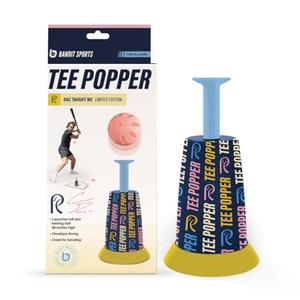 Bandit Sports Coach RAC Tee Popper, Durable Nylon Strength for Long-Lasting Hitting, Batting Tee, Baseball Training for Practicing Hitting Without a Pitcher (Ball not Included)