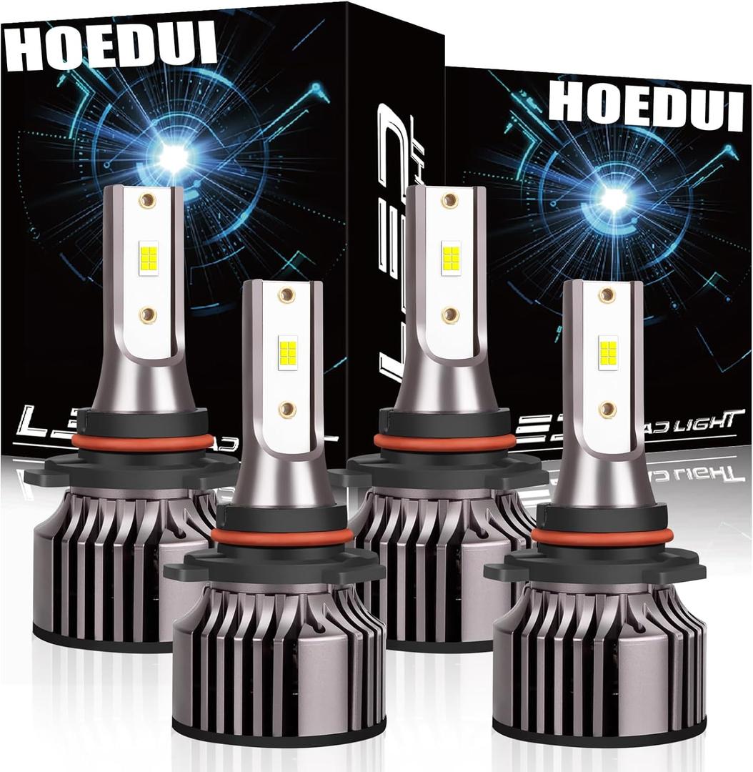 For Honda Accord Sedan 2008-2012 Light Bulbs, 500% Brightness High and Low Beam Light Bulbs, Plug and Play,6500K Cool White, 30000LM Super Bright, IP68, Superfocused Beam Mode, Pack of 4