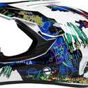 Youth Full-Face Motocross Motorcycle Helmet, DOT Certified, Lightweight and Comfortable Dirt Bike & ATV Helmet, 4-Piece Set (Medium,White Claw)