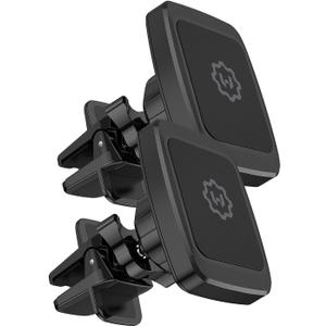 WixGear Magnetic Phone Car Mount, [2 Pack] Air Vent Car Phone Mount Holder, Phone Holder for Car with Twist-Lock Base, Compatible with All Smartphones