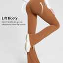 baleaf Women's Flare Leggings with Zipper Pockets Crossover High Waist Bootcut Yoga Pants Tummy Control Bell Bottom Leggings (XL)