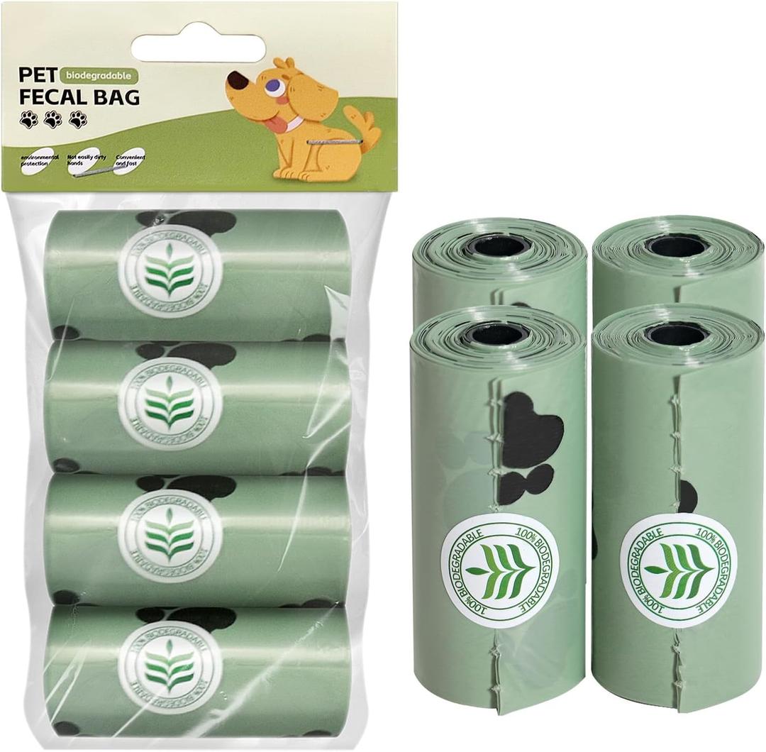 Poop Bags for Dogs, Dog Poop Bag Rolls and Small Trash Bags for Waste Cleanup, Extra Thick Doggie Bags for Pooper Scooper Scented Dog Waste Bag for Outdoor Puppy Walking and Travel 60 Count