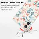 for iPhone 12 Case Fashion Flower Slim Soft Liquid Silicone Rubber Phone Cover for iPhone 12 6.1 inch, Leaf White