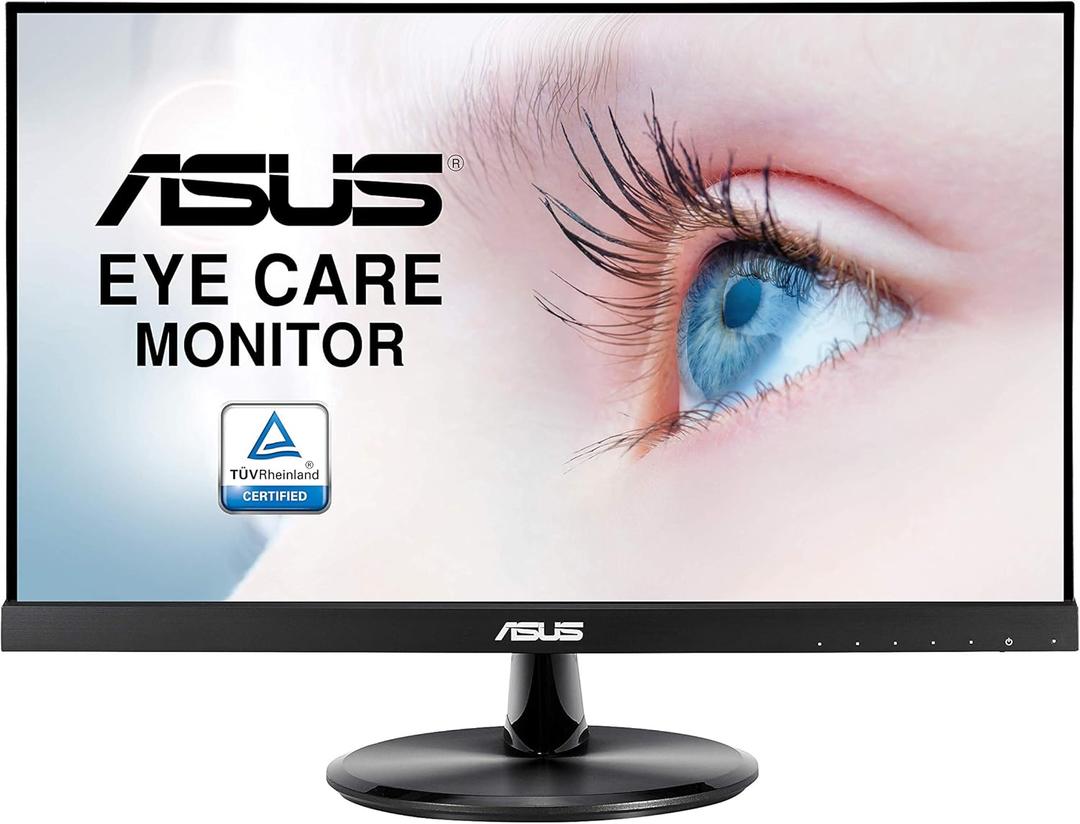 ASUS VP229Q 21.5 Monitor, 1080P Full HD, 75Hz, IPS, FreeSync/Adaptive-Sync, Eye Care, HDMI DisplayPort VGA, Frameless, VESA Wall Mountable BLACK