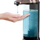 Secura 17oz Automatic Liquid Soap Dispenser, Touchless Battery Operated Hand Soap Dispenser with Adjustable Soap Dispensing Volume Control Dial, Personal Care Dispenser (Antique Copper)