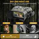 WOSPORTS 4K Infrared Night Vision Goggles – 1300FT Range, 8X Digital Zoom, 32GB Card, 15H Battery, Suitable for Camping, Gift for Men - Camo
