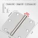 Door Hinges Brushed Nickel - 30 Pack 3.5 Inch Rounded with 5/8" Radius Satin Nickel Door Hinges for Interior and Exterior Doors - Heavy Duty 3 1/2" Silver Residential Door Hardware
