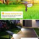 Solar Spot Lights Outdoor Waterproof, 3 Lighting Modes Solar Spotlights, Dusk to Dawn Spot Light for Yard Pathway Landscape Driveway, Warm White, 6 Pack