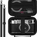 Travel Carrying Case for Fujifilm X100VI/ X100V/ X100F/ X100S Didital Camera, Camera Bag Shockproof Protective Case with Adjustable Shoulder Straps - Black (CASE ONLY)