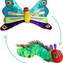 KIDS PREFERRED World of Eric Carle, The Very Hungry Caterpillar Butterfly Reversible Stuffed Animal Plush Toy, 16",Green