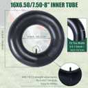 2 Pack 16x7.50/6.50-8 Inner Tubes with TR-13 Valve Stem, Replacement Lawn Mower Tire Tubes for Tractors, Wheelbarrows, ATVs, Go Karts & More (Fits 6.5'' to 7.5" Wide)