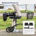 Drive Medical 796 Adjustable Height Steerable Knee Walker Knee Scooter Leg Walker Crutch Alternative, Dual Pad with Basket and Hand Brake 350 Pound Weight Cap