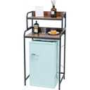 2-Tier Mini Fridge Shelf Storage Shelf Mini Fridge & Microwave Stand Table, Kitchen Shelves Freestadning for Kitchen, Office