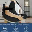 Shoulder Surgery Pillow, Shoulder Pillow for Shoulder Pain, Rotator Cuff Pillow, Arm Pillows for Adults After Surgery, Side Sleeper Pillow for Neck and Shoulder Pain Relief (black with two straps)