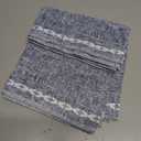 Artoid Mode Blue Rustic Cotton Linen Table Runner, Seasonal Embroidered Hollow Kitchen Dining Table Decoration for Home Party Decor 13x60 Inch