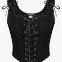 Scarlet Darkness Renaissance Corset Tops for Women Vintage Lace Up Overbust Bustier Bodice 8