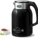 DEZIN Electric Kettle Temperature Control, 1.7L Stainless Steel Electric Tea Kettle with LED Display, 1200W Rapid Boil, 12H Keep Warm, 9 Presets Modes Hot Water Boiler Heater for Tea, Coffee, Black