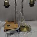 QiMH Set of 2 Industrial Touch Control Table Lamps with 2 USB Ports and 2 AC Outlets, 3-Way Dimmable Bedside Nightstand Reading Lamps with 2700K LED Bulbs, Glass Desk Lamp for Living Room,Bedroom