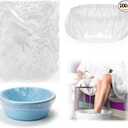 200 Transparent Pedicure Liners 13.8 x 19.7 Inches Disposable Unbreakable Pedi Liners Disposable Fits Most Tub and Pedicure Foot Spa Home Use